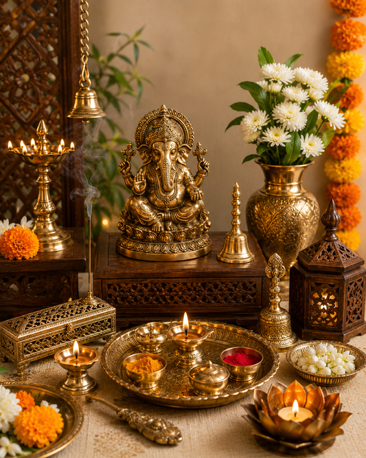 Pooja essentials and decors
